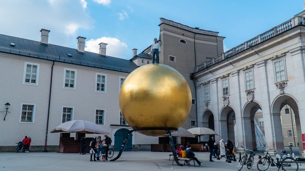 Salzburg Sphaera Golden Ball Structure - Austria Itinerary