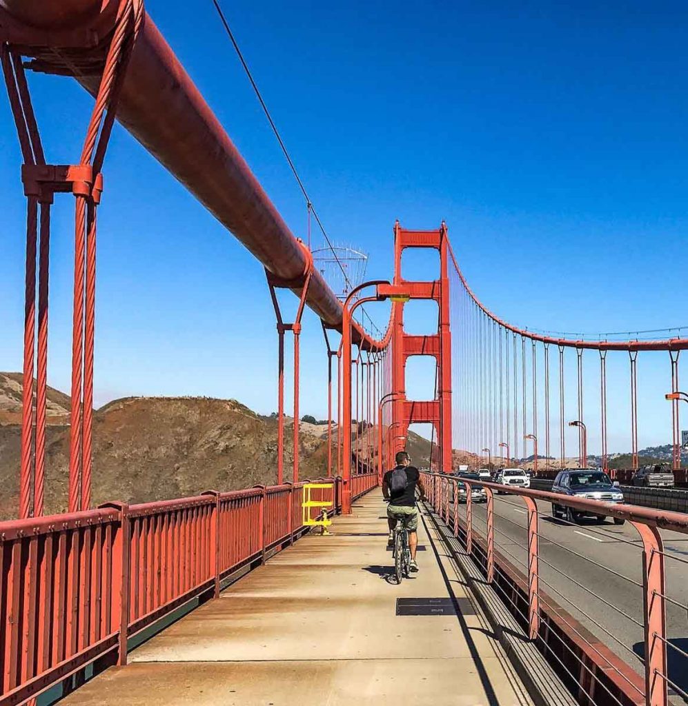 Cycling across the Golden Gate Bridge - Things to do in San Francisco