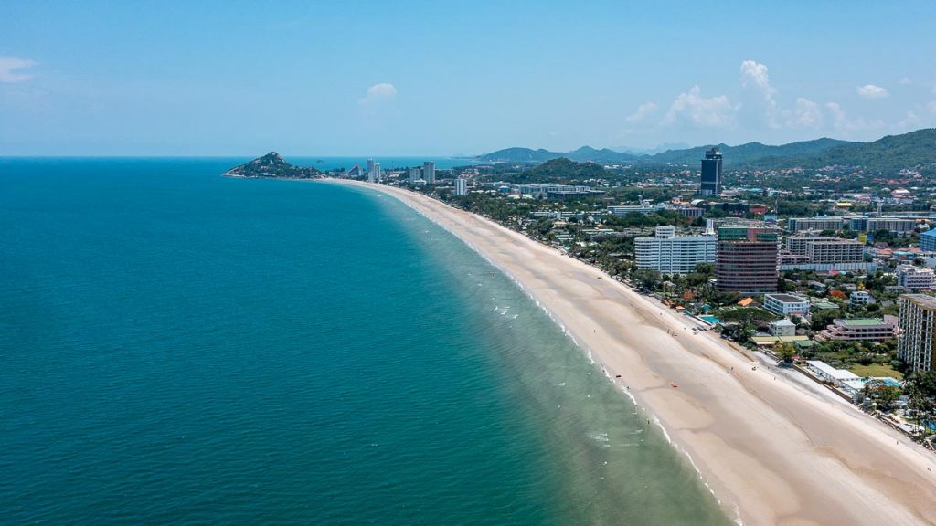 Hua Hin Beach Drone Shot - Bangkok Itinerary