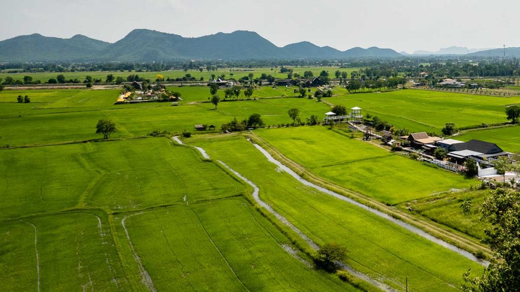 Kanchanaburi Countryside Drone Shot - Day trip from Bangkok