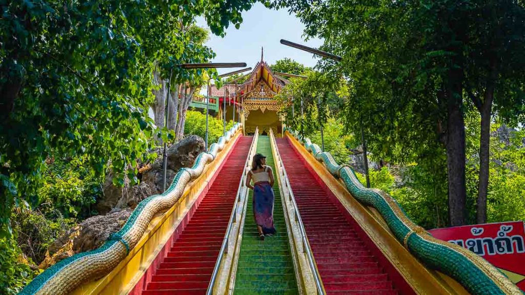 Kanchanaburi Wat Tham Suea Temple Ti - ger Cave Temple Colourful Steps - Bangkok Itinerary