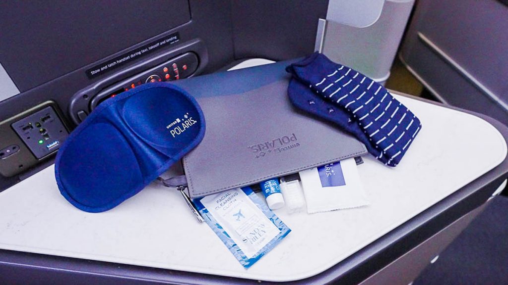 Amenities Bag United Airlines Business Class - San Francisco Itinerary