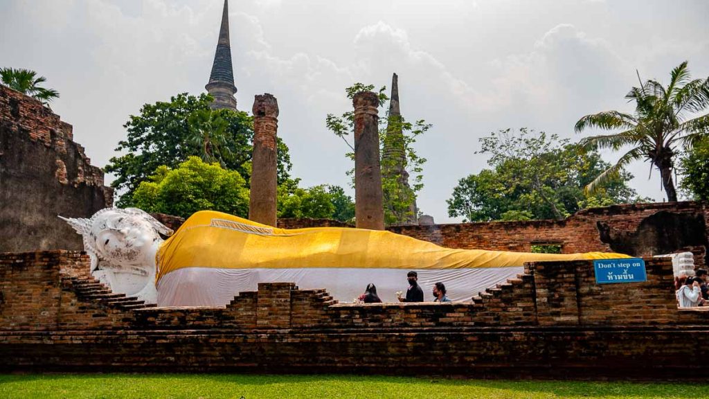 Ayutthaya Wat Yai Chai Mongkol Reclining Buddha - Thailand Road Trip