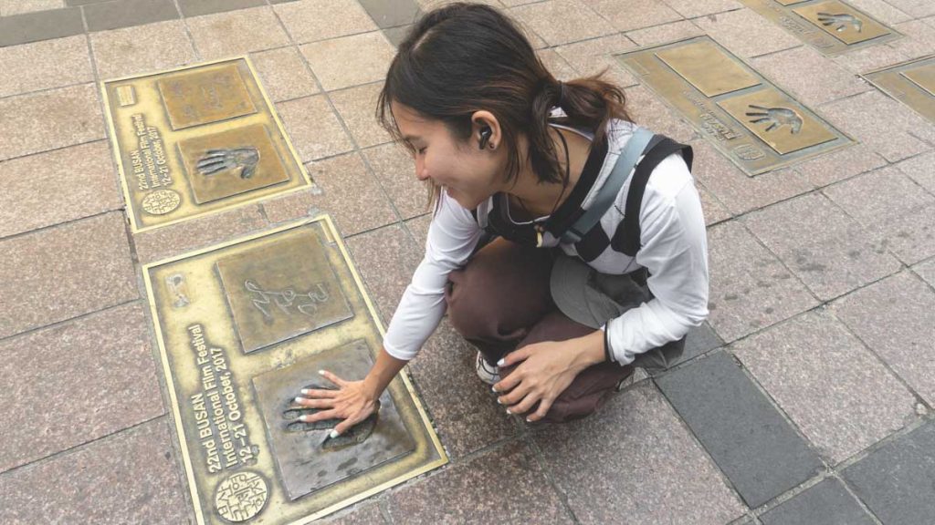 Girl Handprint BIFF Square Plaza - K-pop and K-drama Filming Locations