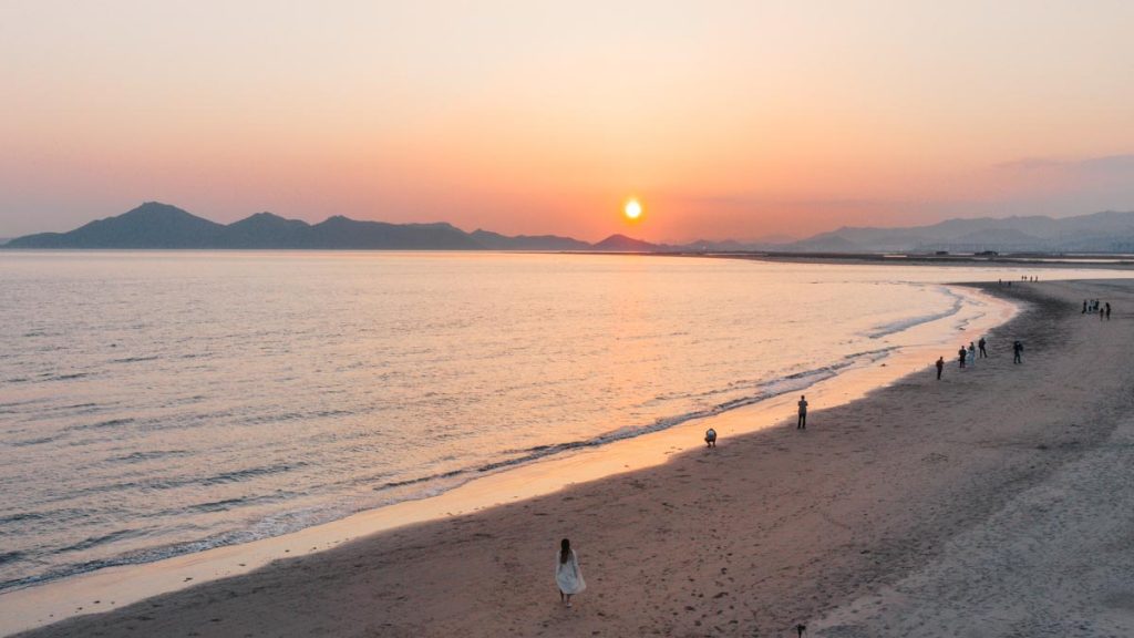 View of Sunset at Dadaepo Beach - Busan Guide