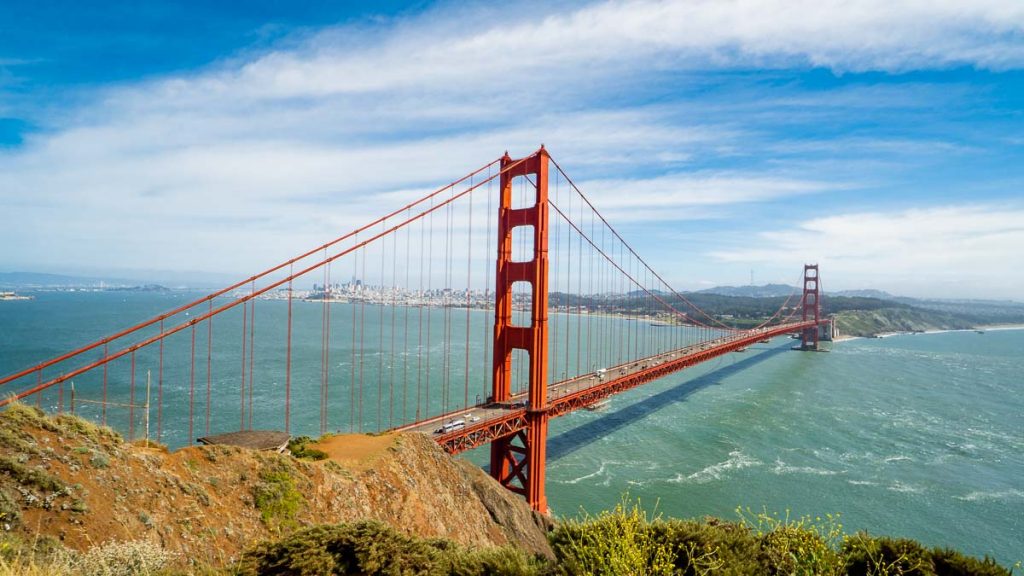 Golden Gate Bridge at Battery Spencer - Driving in San Francisco