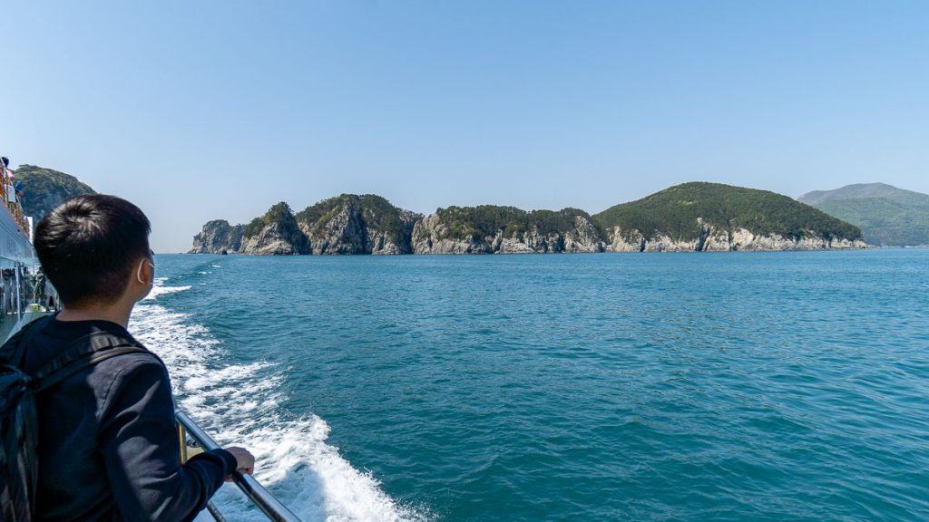 Ferry Passing by Haegumgang Rock - Things to do in South Korea