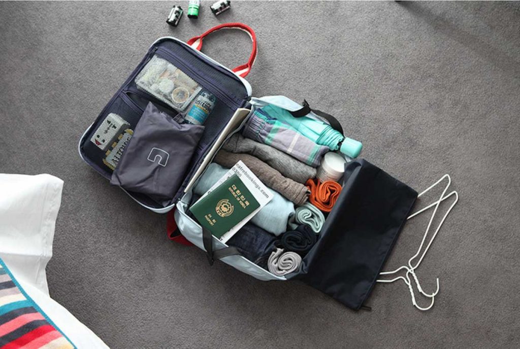 Multi-purpose travel bag with trolley sleeve when opened - Travel Essentials to get on Taobao 618