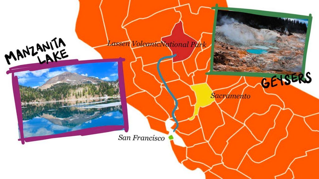 SF to Volanic Park -  Car rental in California