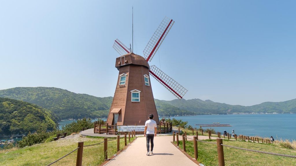 Man at Windy Hill Windmill - Things to do in South Korea