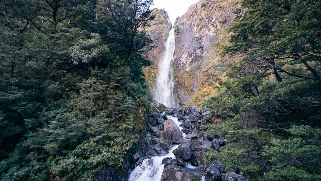 Arthur's Pass Devil's Punchbowl Waterfall - New Zealand South Island Guide