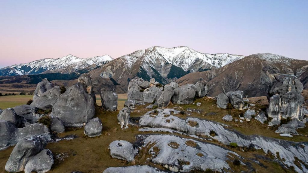 Arthur's Pass Kura Tawhiti Castle Hill During Sunset - New Zealand South Island Guide