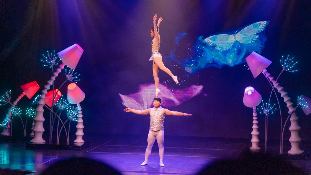 Couple Doing Balancing Act - Genting Dream