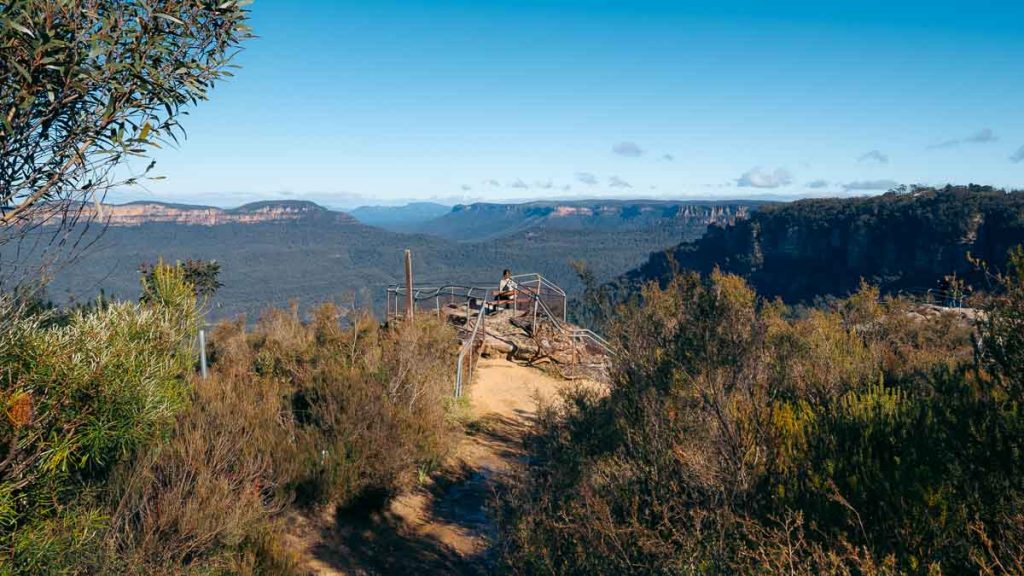 Blue Mountains Hiking Person at Elysian Rock Lookout - Best Things to do in New South Wales