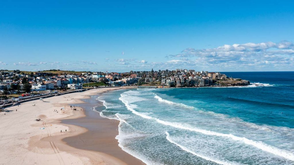 Bondi Beach Drone Shot - Best Things to do in Sydney