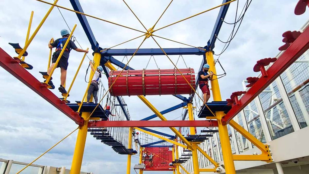 People on High Obstacle Course - Singapore Cruise