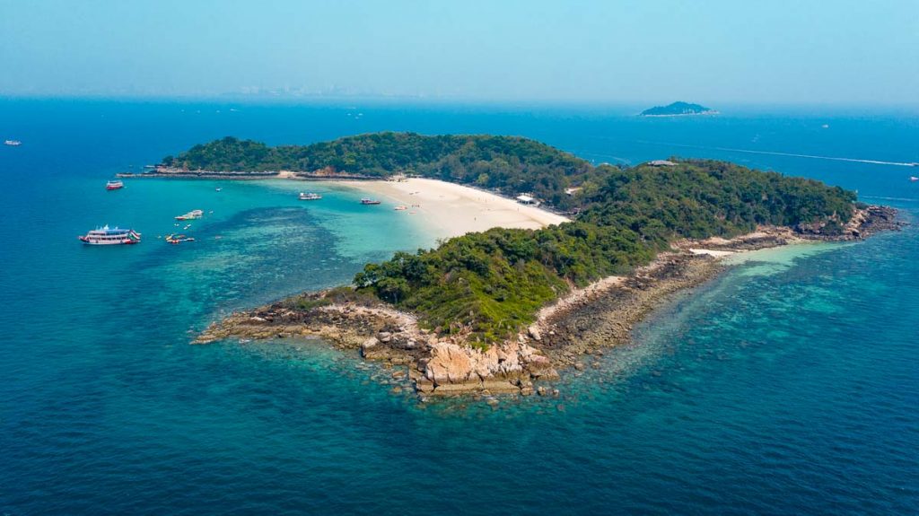 Koh Larn Island aerial view