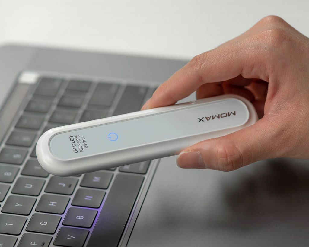 Momax UV sanitiser pen kills germs on keyboard - Post-covid travel essentials