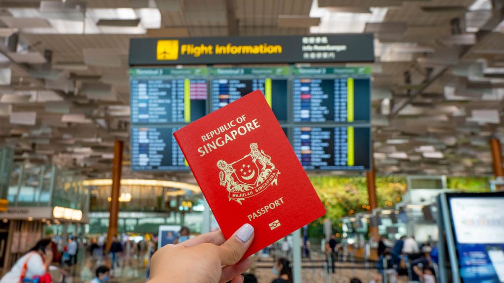 Passeport à l'aéroport de Changi