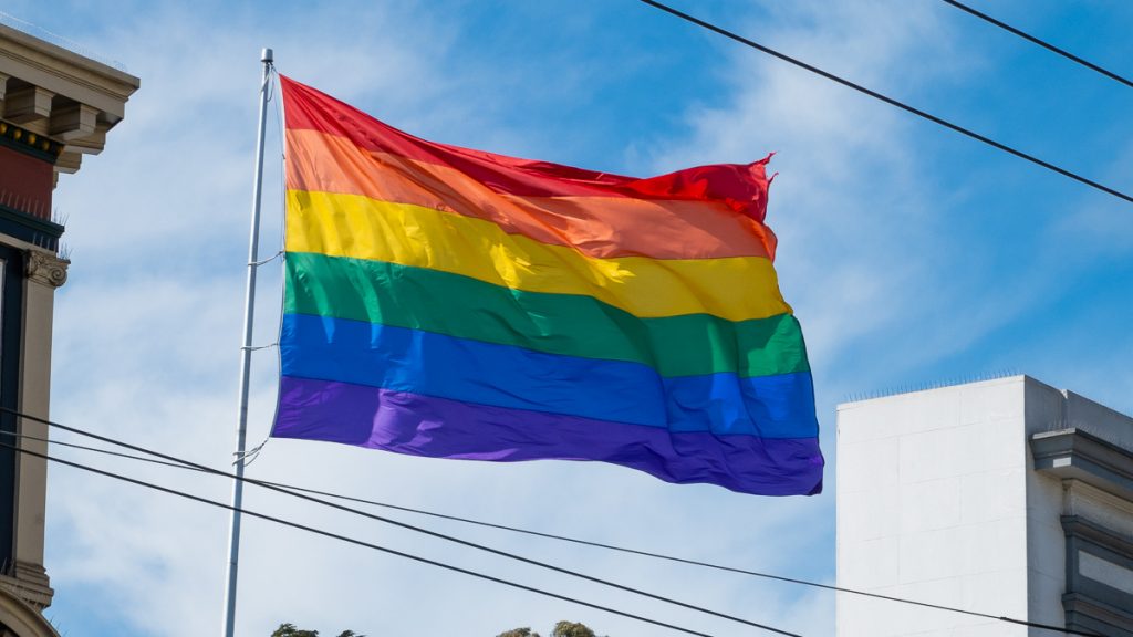 Rainbow pride flag at Castro - San Francisco LGBT
