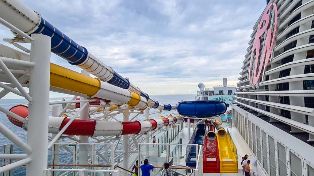 People at Waterslide Park - Genting Dream