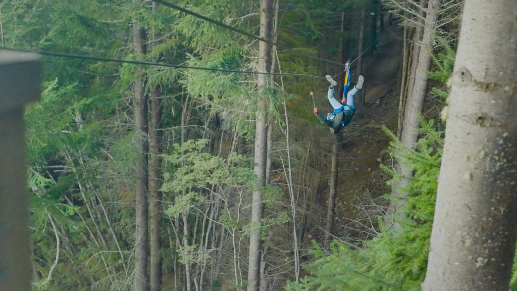 Ziplining upside down at bob peak - Things to do in New Zealand