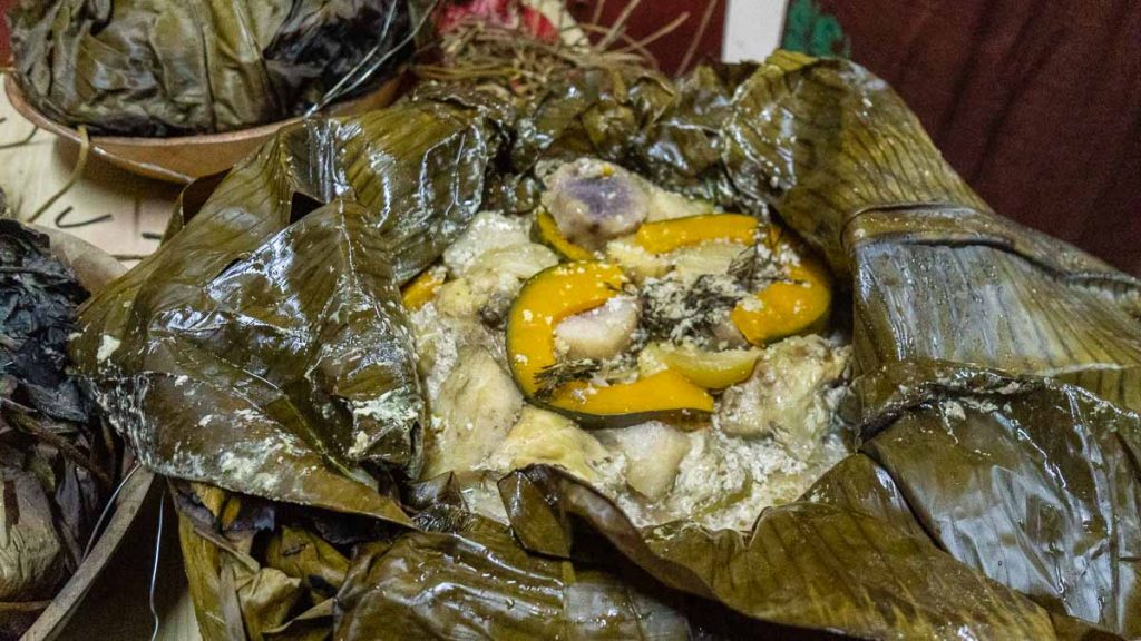 a local kanak dish called bougna from new caledonia - unique destinations