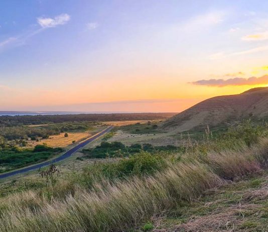 Sunset on Hills of Domaine de Deva - Things to do in New Caledonia