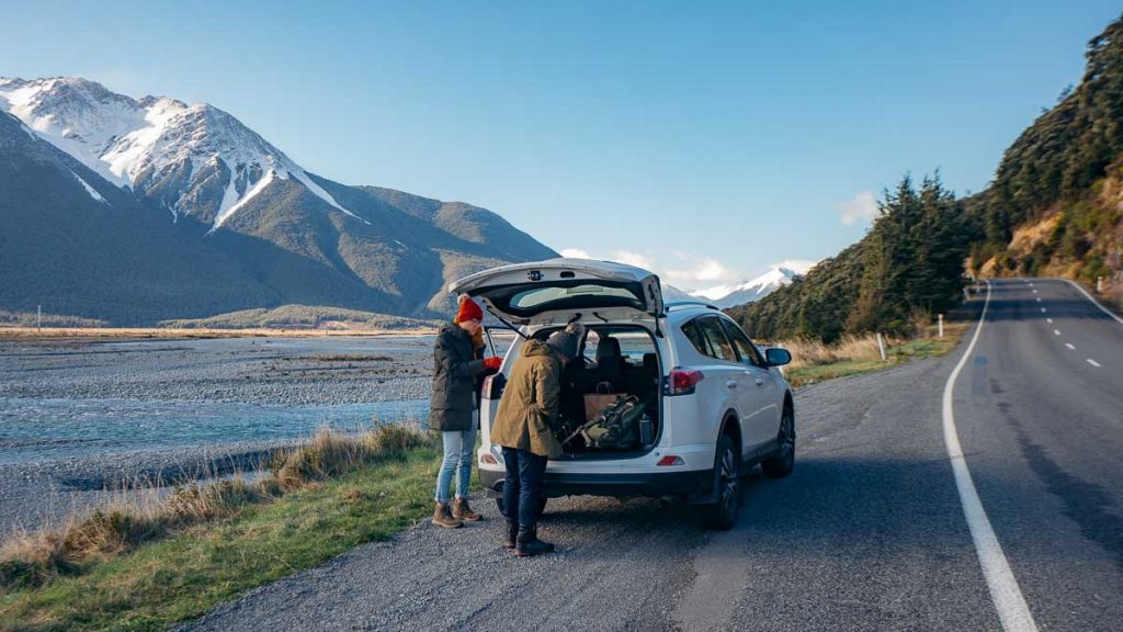 Driving at Arthur's Pass during Winter - New Zealand Road Trip