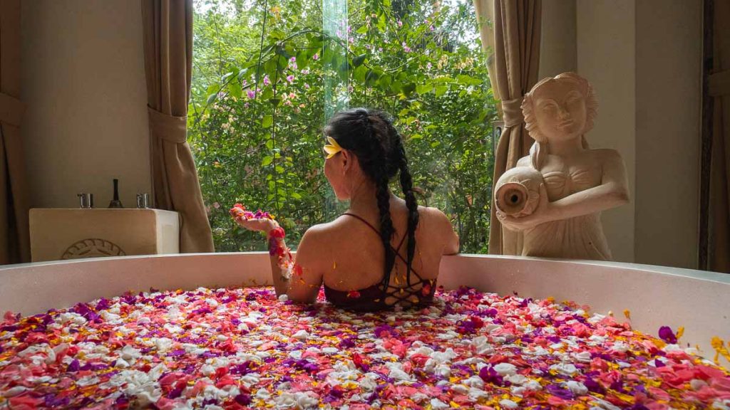 Kaveri Spa Flower Bath Close up - bali itinerary