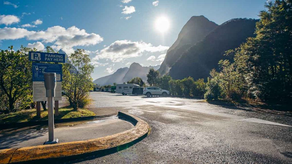 Milford Sound Carpark - New Zealand Road Trip