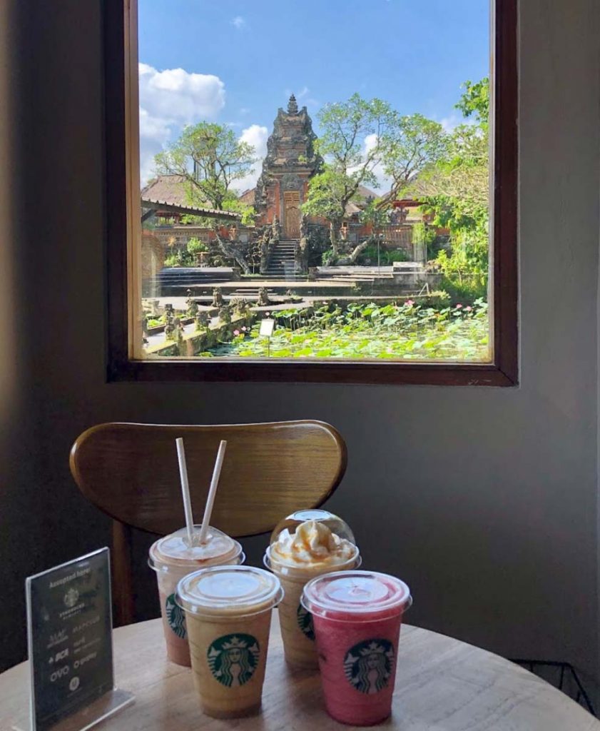 Sarawathi Temple Starbucks - bali itinerary