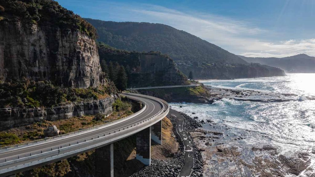 Sea Cliff Bridge Drone Shot - New South Wales Itinerary