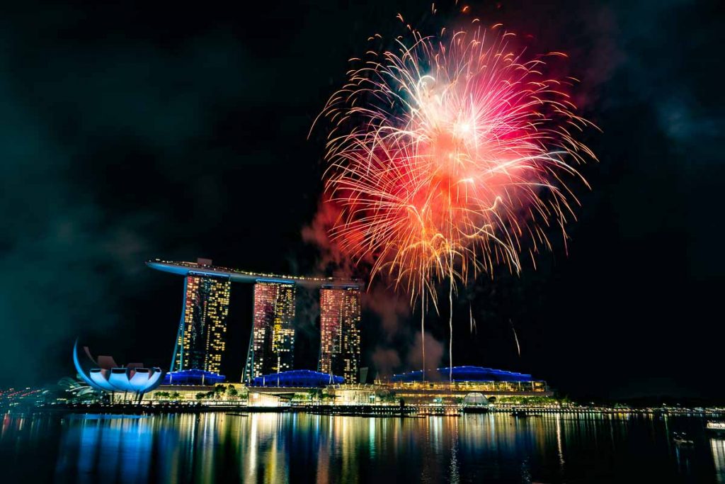 Fireworks at MBS - Things to do in Singapore August 2022
