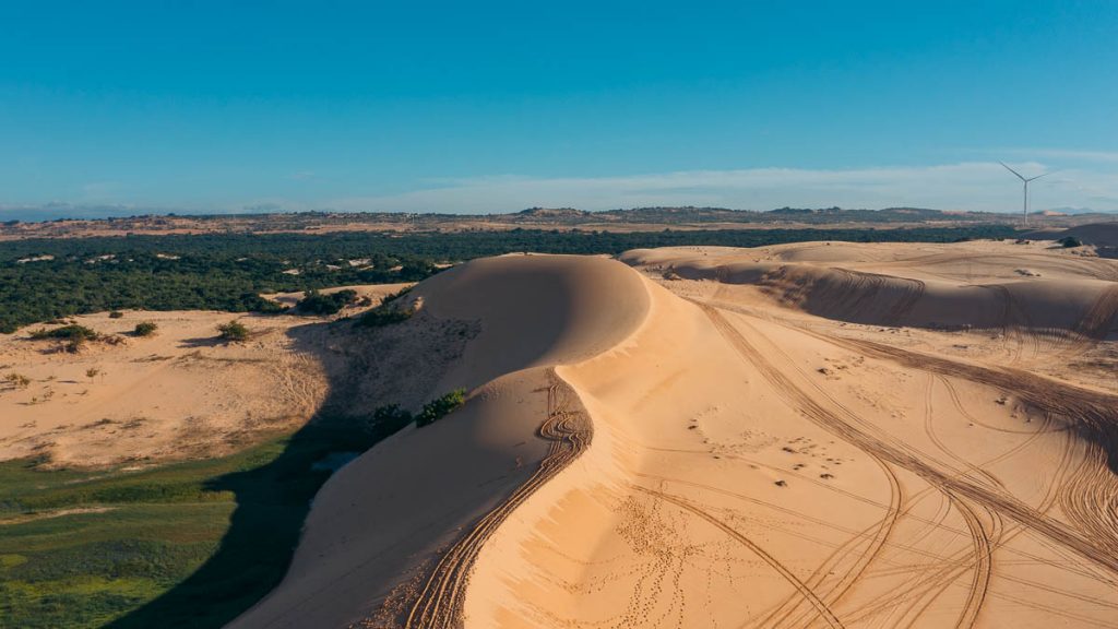 Mui Ne White Sand Dunes Drone Shot -  Best Things to do in Mui Ne
