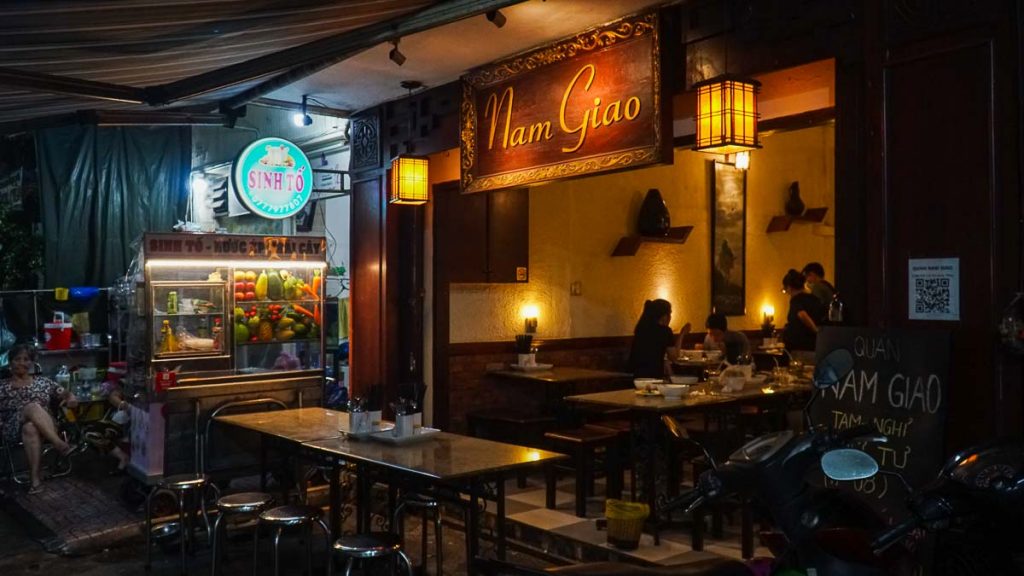 Nam Giao restaurant entrance Ho Chi Minh City 