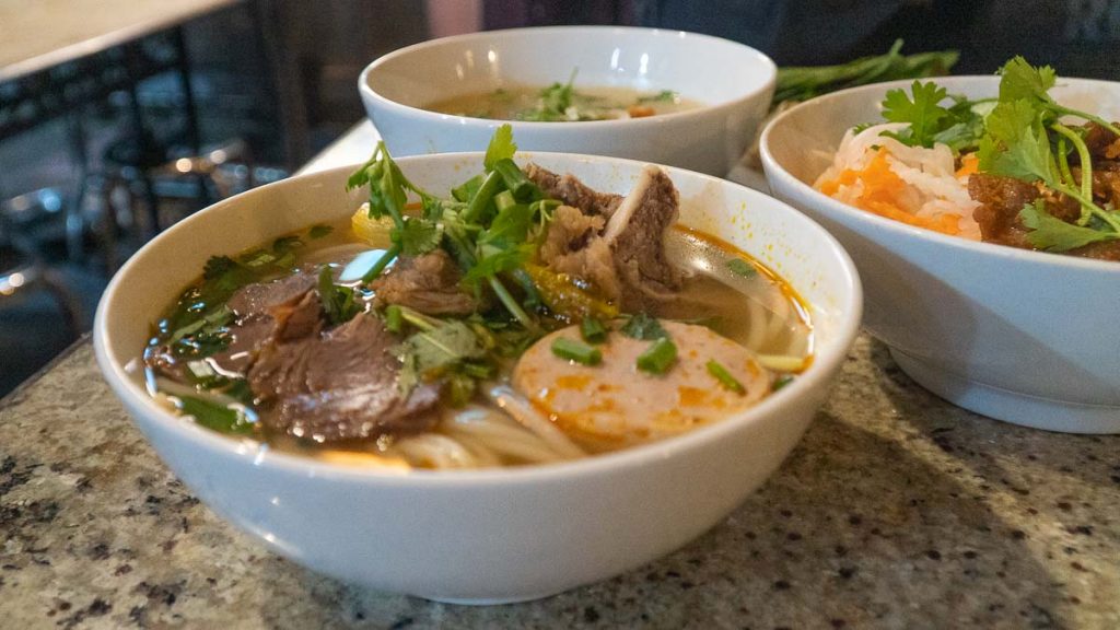 Spicy Beef Noodles at Nam Giao Restaurant - Southern Vietnam Itinerary