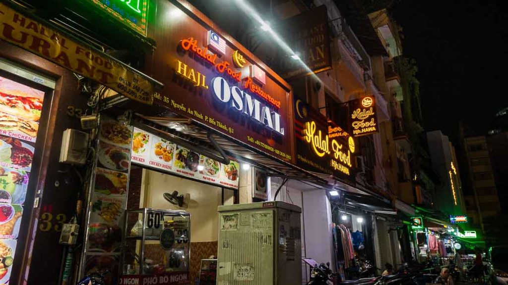 Osman Restaurant shop front at Malaysian Street in Ho Chi Minh City - ho chi minh itinerary