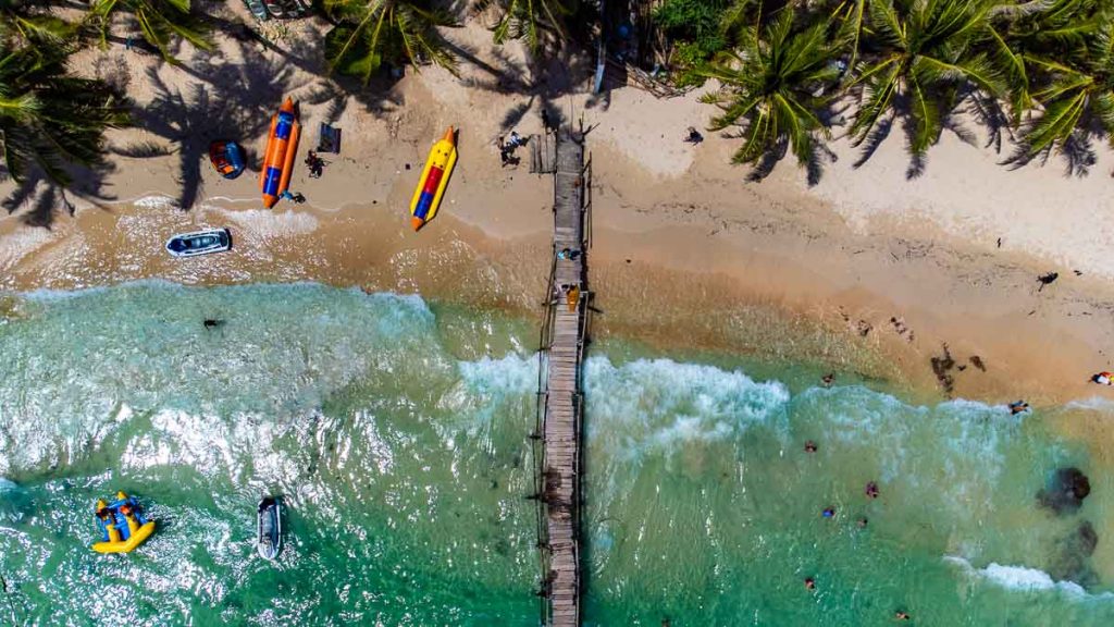 Phu Quoc Island Hopping May Rut Island Drone Shot of Bridge - South Vietnam Guide