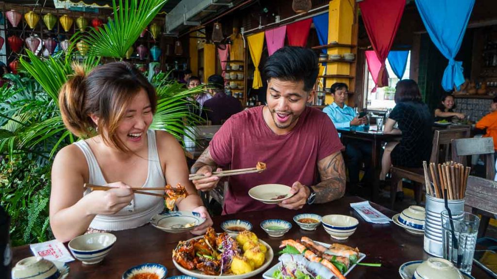 Patrons enjoying food at Secret Garden Ho Chi Minh - Southern Vietnam Food Guide