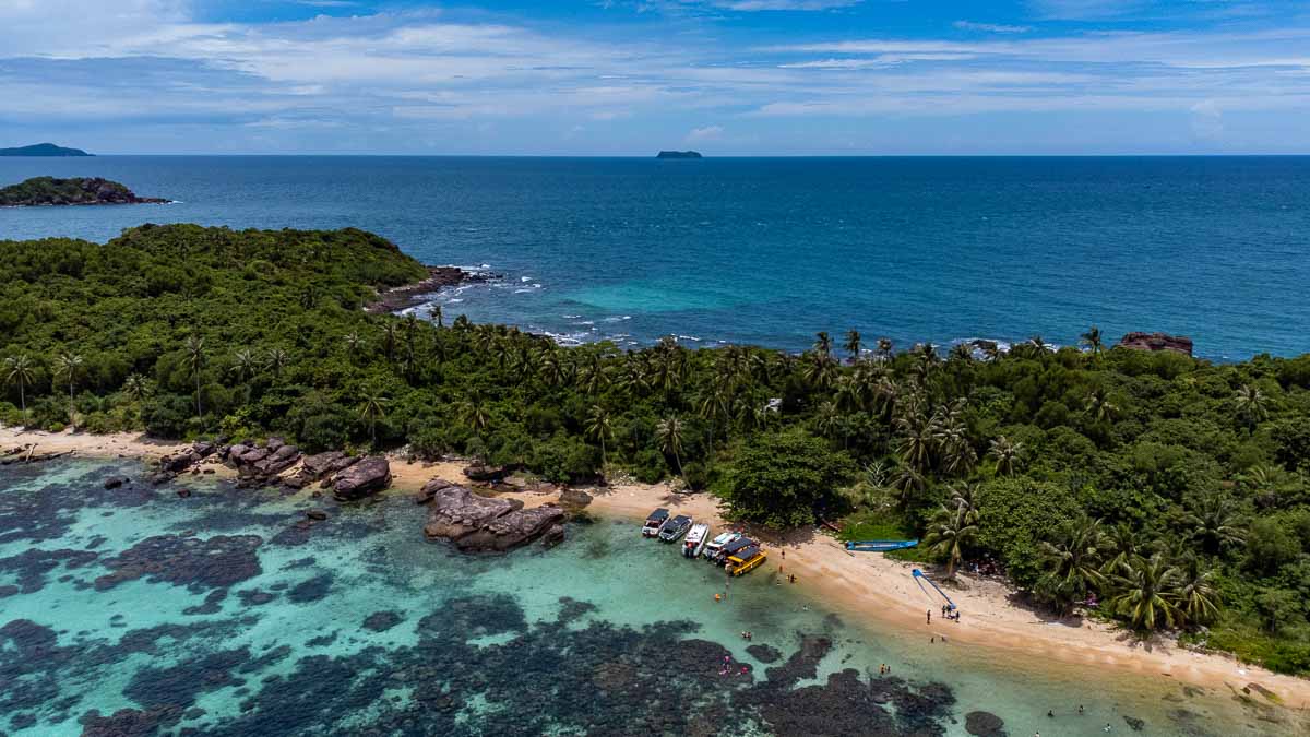 Southern Vietnam Phu Quoc Island Hopping Drone Shot - Best Things to do in Phu Quoc