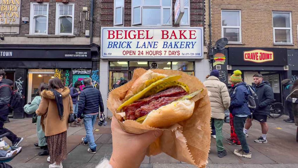 Beigel Bake Brick Lane Bakery Salt Beef Bagel - Best Things to do in London