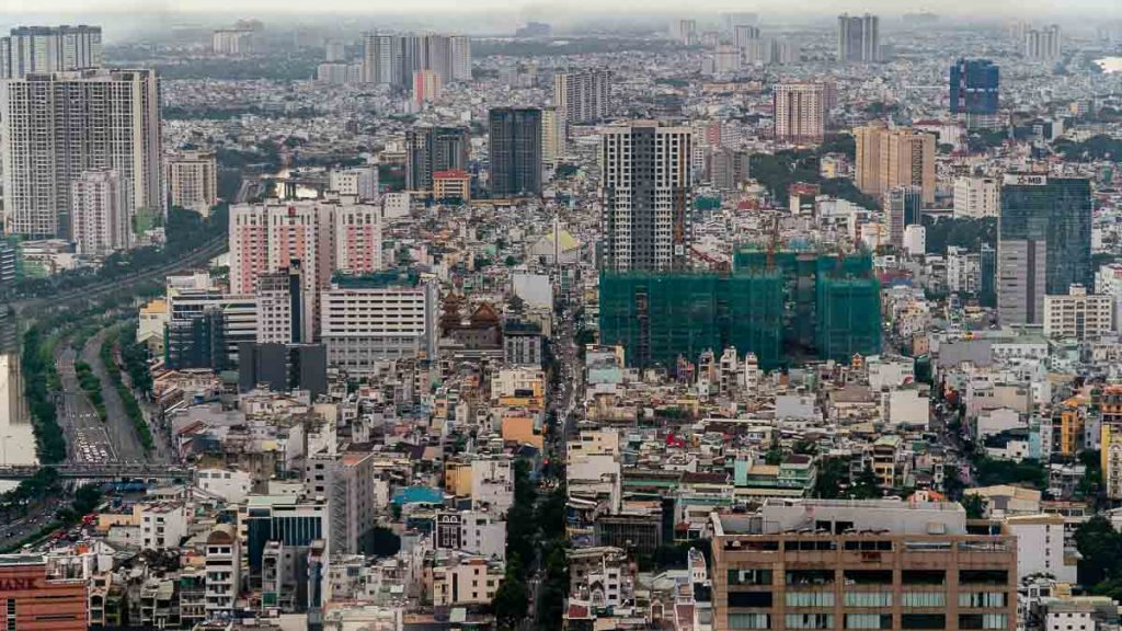Ho Chi Minh Skyline View from Saigon Skydeck - Vietnam Guide