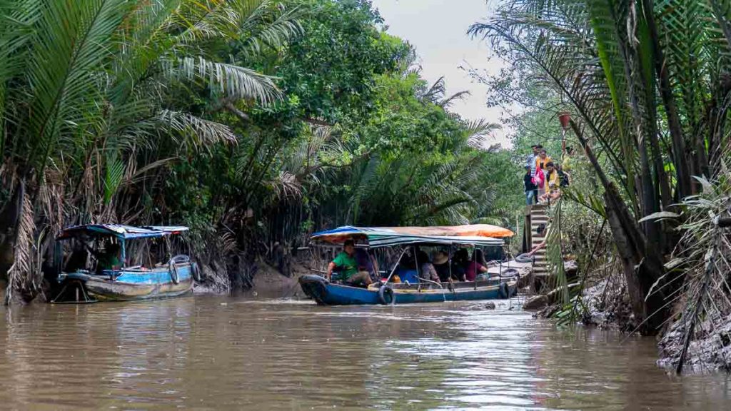People in boats on the mekong delta - Things to do in Ho Chi Minh City