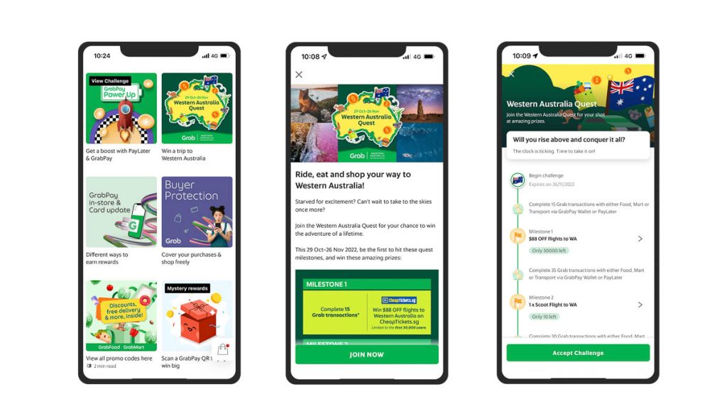 Grab Western Australia Challenge App Screenshots