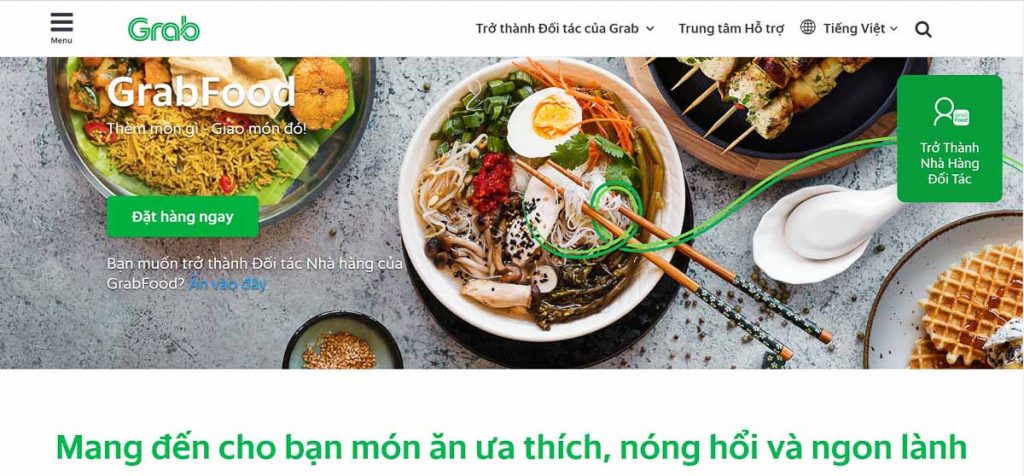 Homepage for Grabfood vietnam - Vietnam Itinerary