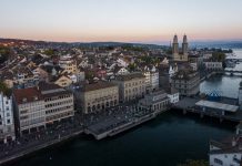 Zurich Sunset Drone - Switzerland Featured Image