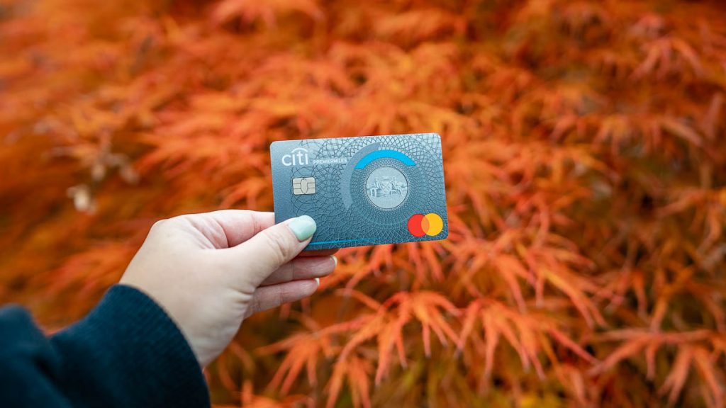 Closeup of Citi PremierMiles Card - Things to do in Japan