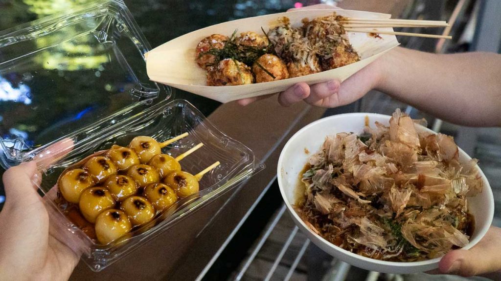 People Eating Street Food - Things to eat in Osaka