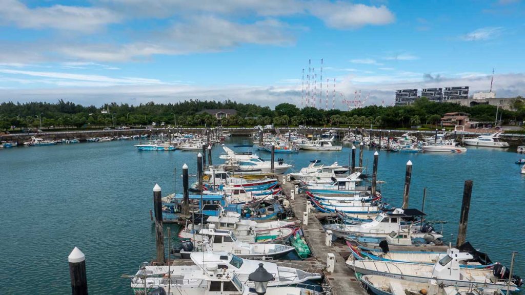 boats lined up at fisherman's wharf in tamsui - things to do in taipei